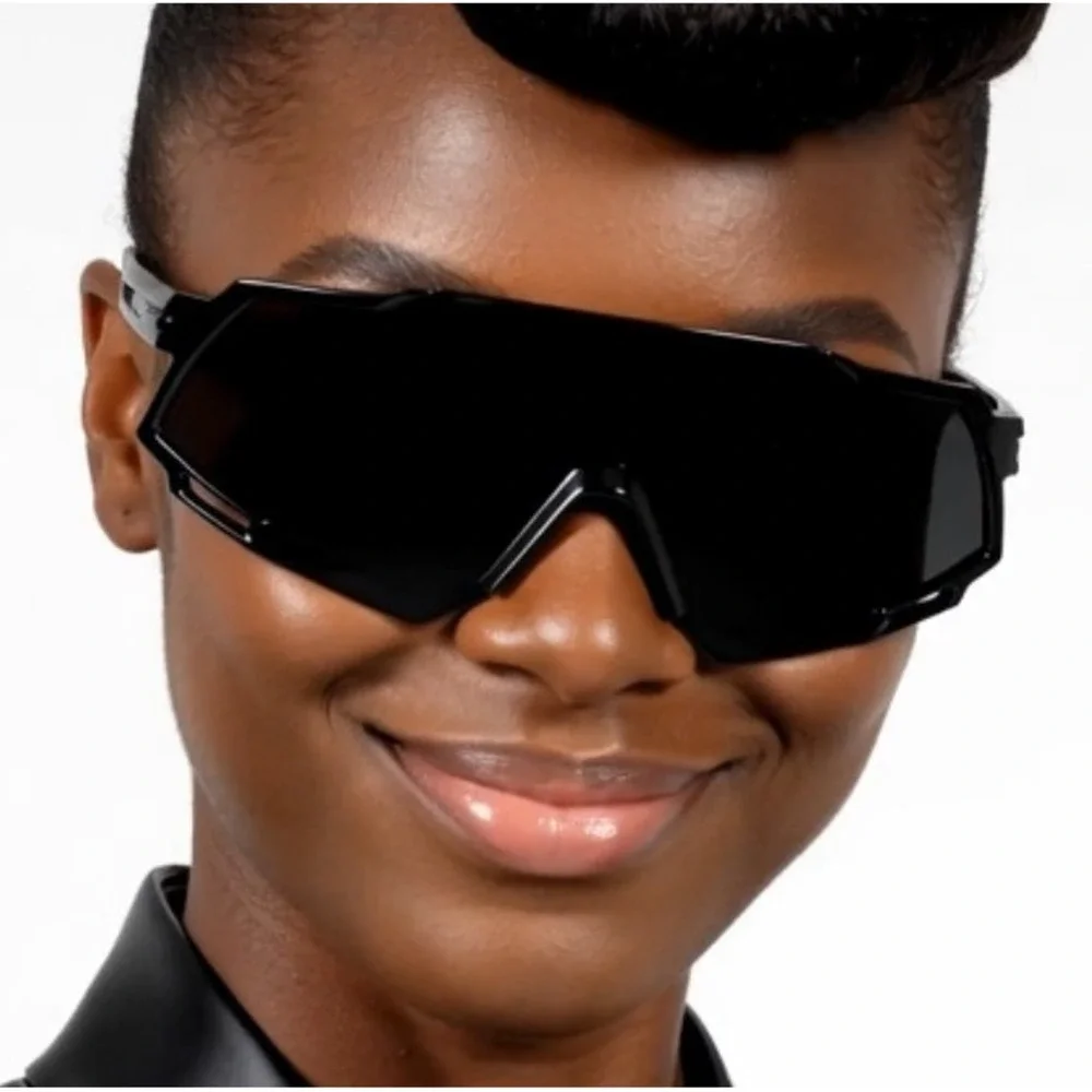 Women Polarized Sunglasses Black Lens Sports Eyewear UV Protection‎ Shield Gafas